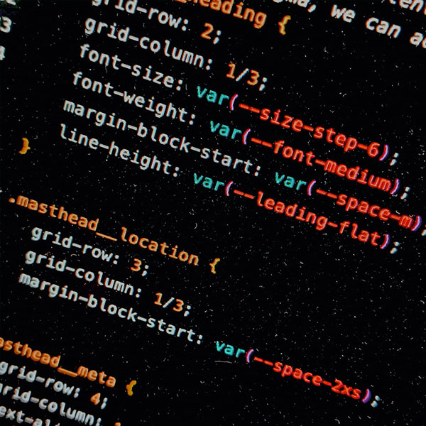 A screen of CSS code